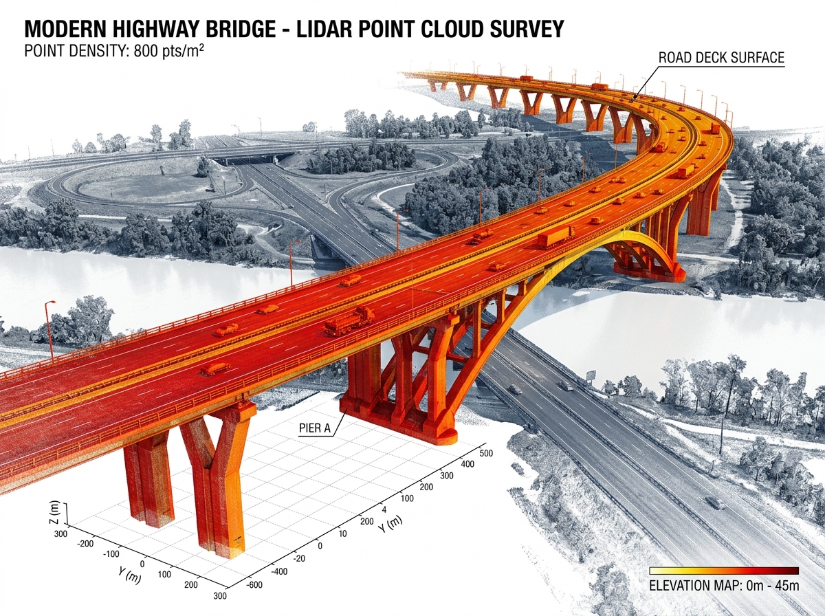 Millimeter-accurate 3D mapping and topographic surveying for civil infrastructure projects