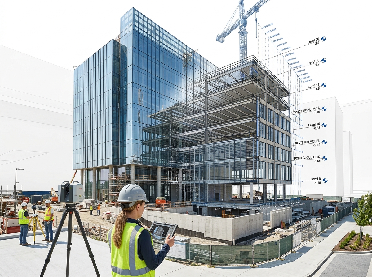 LOD-specified Revit BIM models derived from raw point cloud data for commercial property development